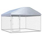 vidaXL Hondenkennel voor buiten met dak 200x200x135 cm, Dieren en Toebehoren, Verzenden, Nieuw