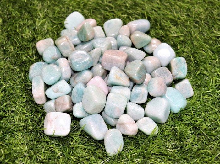 5 kg Natuurlijke Aqua Amazoniet Kristal Geslepen Kiezeltjes, Collections, Minéraux & Fossiles