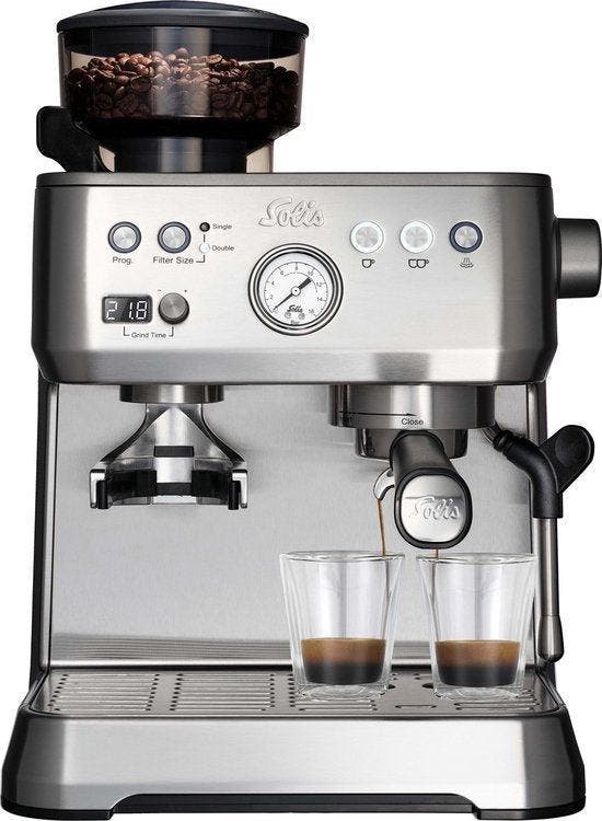 2dekans | Solis Grind & Infuse Perfetta 1019 Pistonmachine, Elektronische apparatuur, Koffiezetapparaten, Ophalen of Verzenden