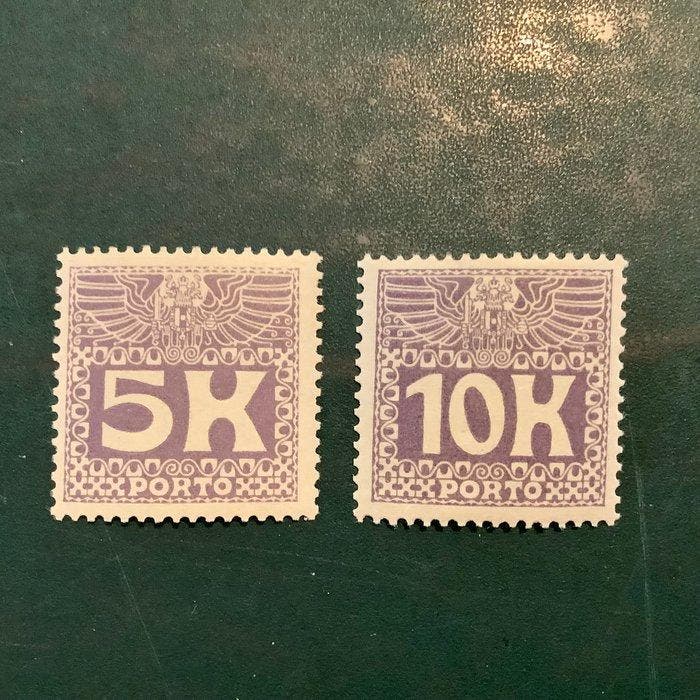 Oostenrijk 1911 - Dienst 5 en 10 Kreuzer met fotocertificaat, Timbres & Monnaies, Timbres | Europe | Autriche