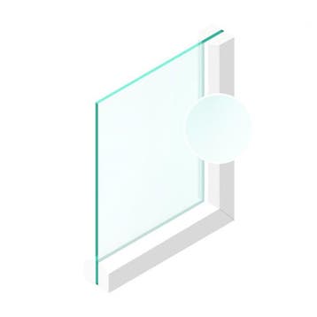 Spoedglas Enkel glas 4 mm Etsglas/Satijnglas, Verzenden, Nieuw