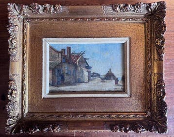 J.F.P. Portielje (1829-1908) - Rural village scene with