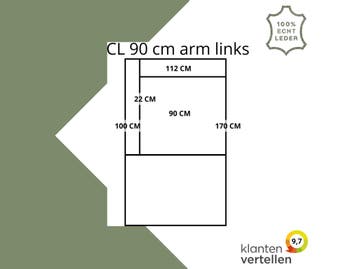 Leren elementenbank Flow - cl 90 arm links, Ophalen of Verzenden