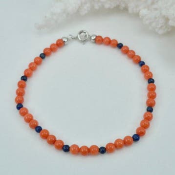 Koraal - Zilver - Armband - CORALLO MEDITERRANEO