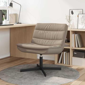 vidaXL Draaistoel Cappuccino 63 x 75 x 76 cm Kunstleer, Verzenden