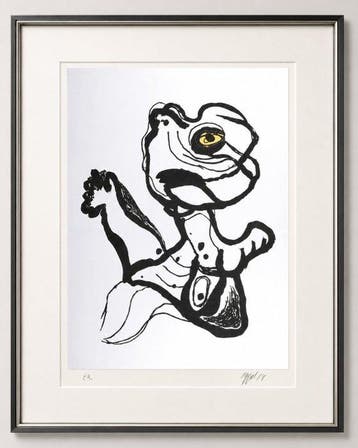 Karel Appel (1921-2006) - Woman with golden eye (from Happy, Antiquités & Art