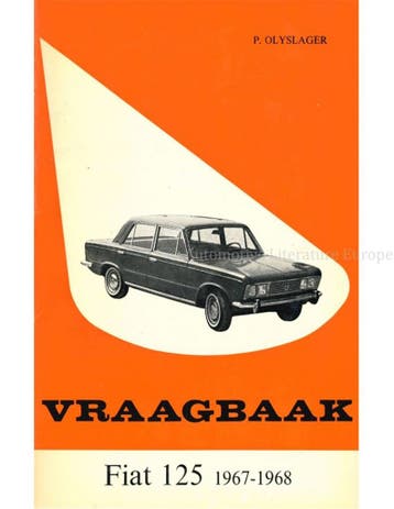1967-1968 FIAT125, SEDAN VRAAGBAAK NEDERLANDS