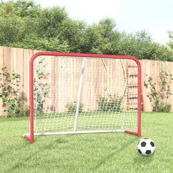 vidaXL Hockeydoel met net 153x60x118 cm staal en polyester, Sports & Fitness, Hockey sur glace, Verzenden