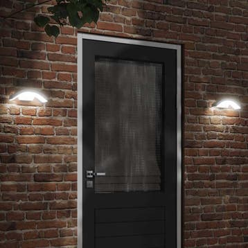 vidaXL Buitenwandlampen 2 st LED met sensors gegoten, Verzenden
