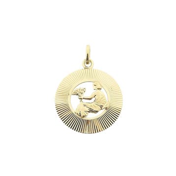 Gouden sterrenbeeld hanger; Maagd (Hanger of bedel), Ophalen of Verzenden, Gebruikt, Goud, Overige merken