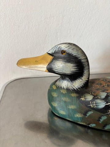 Lokeend - Large Hand-Carved & Hand-Painted Wooden Mallard