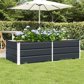vidaXL Plantenbak Antraciet 160 x 80 x 45 cm Staal, Tuin en Terras, Verzenden, Nieuw