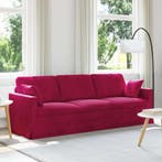 vidaXL bank / zetel Wijnrood 228 x 78 x 80 cm Fluweel, Verzenden