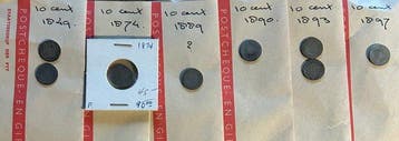 Nederland. 10 Cents Collectie gedeelte voor 1900 enkele erna