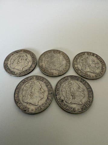 Nederland. Juliana. 1 Gulden serie 1954–1958, vroege