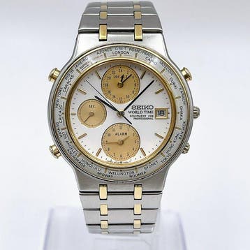 Seiko - World Time - Zonder minimumprijs - 5T52-7A00 - Heren