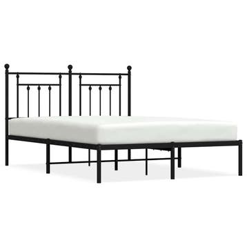 Bedframe 140x200cm zwart: Kwalitatief slapen voor een pri..., Verzenden, 140 cm, 200 cm, Metaal
