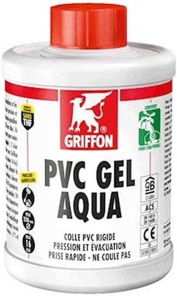 Pvc-lijm druk/evac. gel griffon pot 1l met kwast, Ophalen of Verzenden, Nieuw