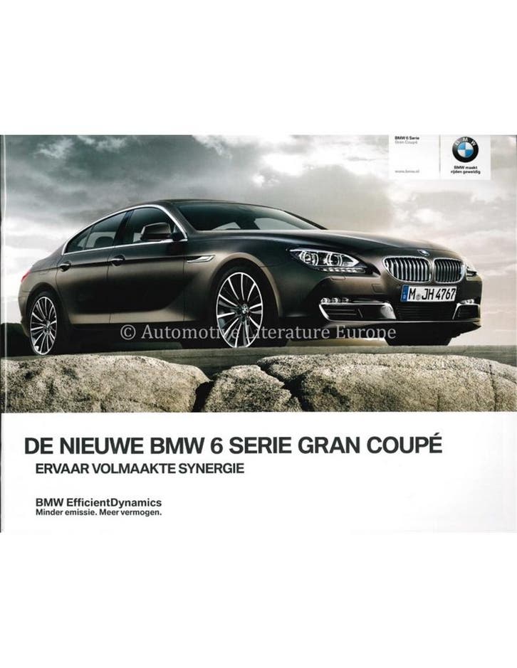 2011 BMW 6 SERIE GRAN COUPÉ BROCHURE NEDERLANDS, Boeken, Auto's | Folders en Tijdschriften, Ophalen of Verzenden