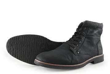 Rieker Veterboots in maat 46 Zwart, Verzenden, Zwart, Boots, Zo goed als nieuw