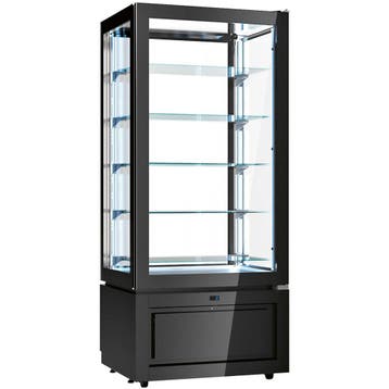 Koelvitrine | LUXOR | 457L | RVS/Zwart | +2°C/+10°C |, Verzenden, Nieuw in verpakking