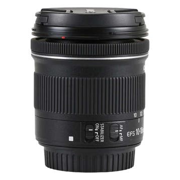Canon EF-S 10-18mm f/4.5-5.6 IS STM met garantie, Ophalen of Verzenden, Gebruikt
