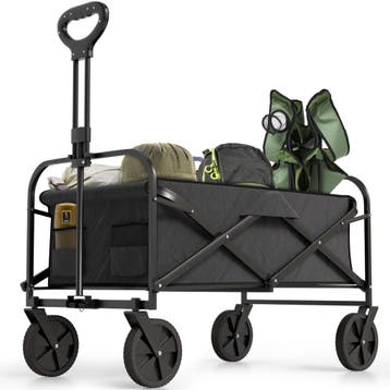 Avalo Bolderkar - Opvouwbaar - Tot 90KG - 80x47x49 CM -Zwart, Caravans en Kamperen, Verzenden, Nieuw