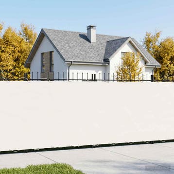vidaXL Balkonscherm 1,8 x 15 m Stof met PU-coating Wit, Verzenden