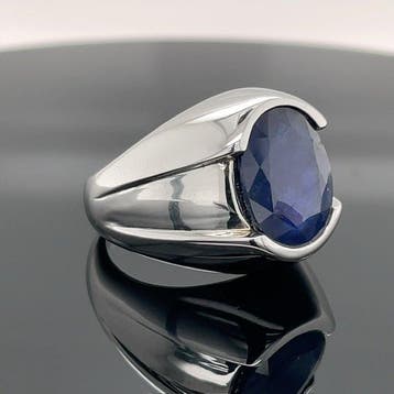 Sans prix de réserve - Bague Argent - Saphir naturel