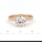 Ring - 14 karaat Geel goud - 3.00ct. tw. Diamant (Lab-grown)