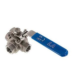 G 1/2 inch 3-Weg L-boring RVS Kogelkraan, Verzenden