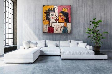 Eric Brumette - KISS ME LIKE BASQUIAT 9 - Toile L - LIMITED