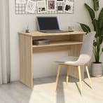 vidaXL Bureau 90x50x74 cm bewerkt hout sonoma eikenkleurig, Huis en Inrichting, Verzenden, Nieuw