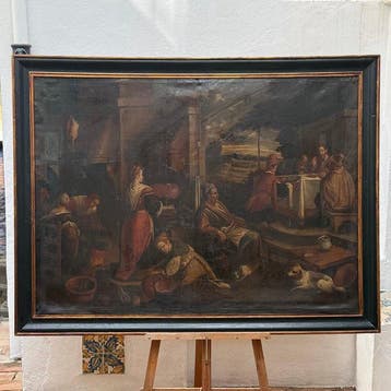 Jacopo Bassano (1515-1592), Navolger van - Escena bíblica de