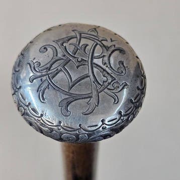 Canne de marche - Argent 800 - Canne de marche en argent 800