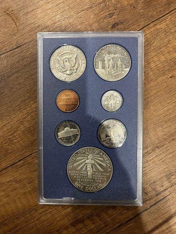 Verenigde Staten. 1986,Set di 7 monete, Inc. SIlver –