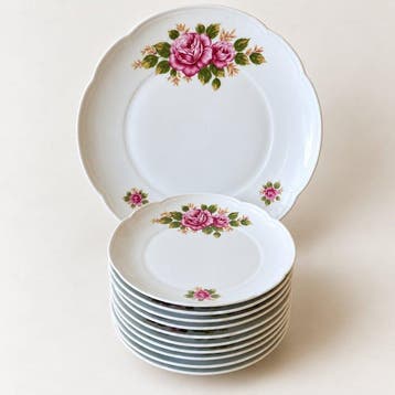 Seltmann Weiden - Tafelservies (12) - Rozen porcelein -