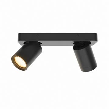 Luxar Lexi Plafondarmatuur Rechthoek 2xGU10 Mat Zwart, Maison & Meubles, Lampes | Plafonniers, Verzenden
