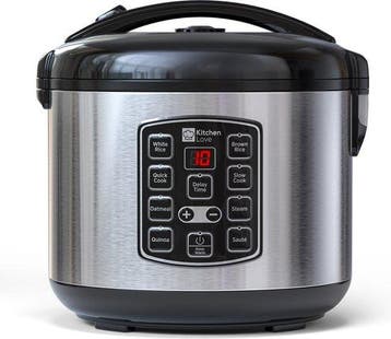 2dekans | KitchenLove Rijstkoker met Stomer - 1.2L -, Ophalen of Verzenden, Nieuw