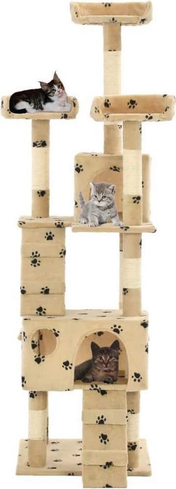 Kattenkrabpaal - hoogte 170 - cm - met ligplaatsen en, Dieren en Toebehoren, Verzenden, Nieuw