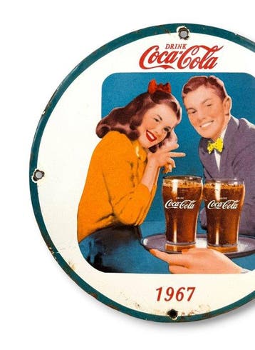 Coca-Cola - Plaque émaillée - Émail