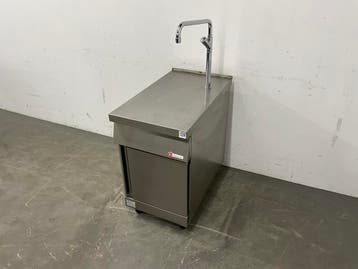Küppersbusch Neutrale Unit met Kraan – RVS Werkmeubel, Ophalen of Verzenden, Gebruikt, Inox Meubilair