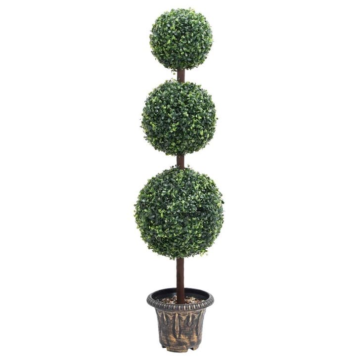 vidaXL Kunstplant met pot buxus bolvorming 118 cm groen, Maison & Meubles, Accessoires pour la Maison | Plantes & Fleurs artificielles