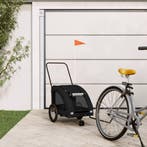 vidaXL Hondenfietstrailer oxford stof en ijzer zwart, Verzenden