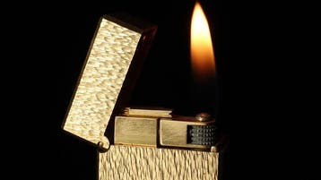 Dunill - Fine Bark Pattern Rollagas Lighter - Zonder, Nieuw