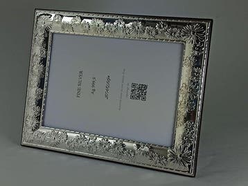 Cadre photo - Cadre photo Argent 999 fin – fleurs de, Antiquités & Art
