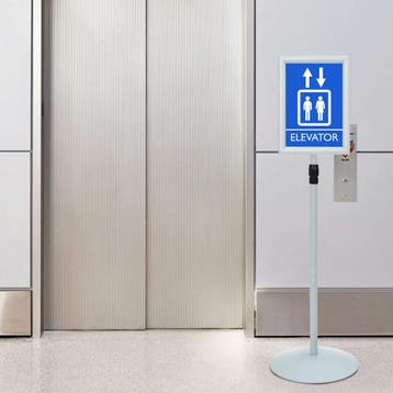 vidaXL Pedestal Poster Stand 33 x 33 x 123 cm PVC en Staal, Verzenden