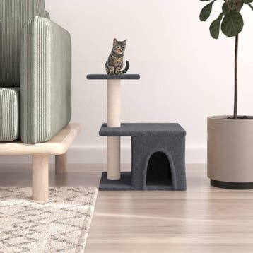 vidaXL Kattenmeubel met sisal krabpalen 48 cm donkergrijs, Verzenden