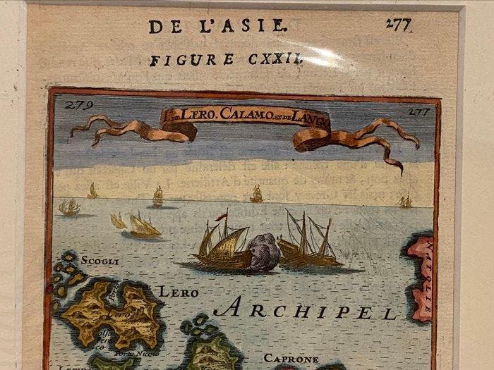 Griekenland - Zeldzame kaart van Leros, Kalymnos en Patmos —, Boeken, Atlassen en Landkaarten
