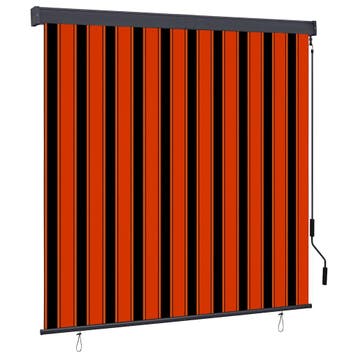 vidaXL Rolgordijn voor buiten 160x250 cm oranje en bruin, Verzenden, Nieuw